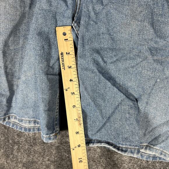 Carhartt Shorts Mens 32 Blue Denim Light Wash 5 Pocket Workwear Zip Fly Classic - Picture 8 of 9